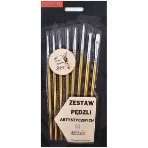 Zestaw pędzli do farb akrylowych LoveArt - 8 sztuk #2