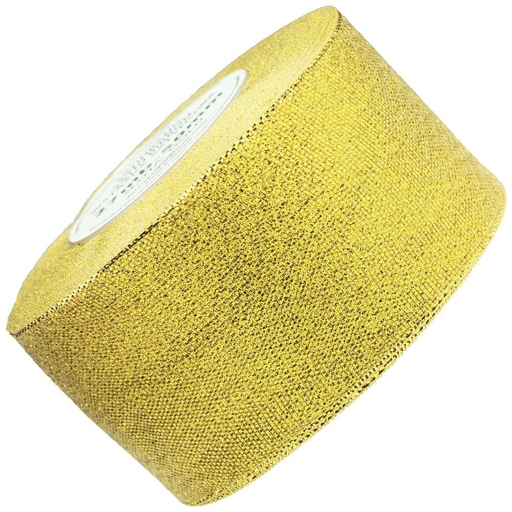 Wstążka, tasiemka brokatowa złota 50mm - 27m #1