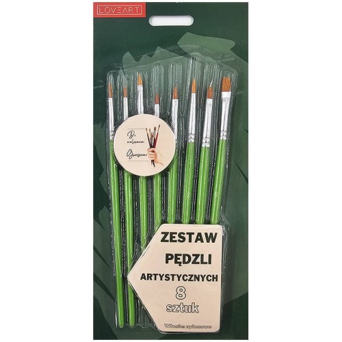 Zestaw pędzli do gwaszy LoveArt - 8 sztuk #2