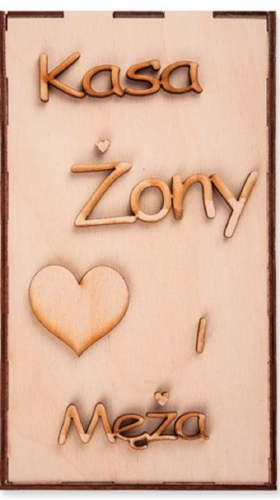 Drewniana Skarbonka wz. 10 Kasa żony i męża Decor #1