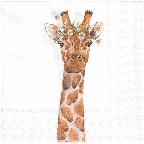 Serwetka 33x33cm - Ms. Africa żyrafa #1