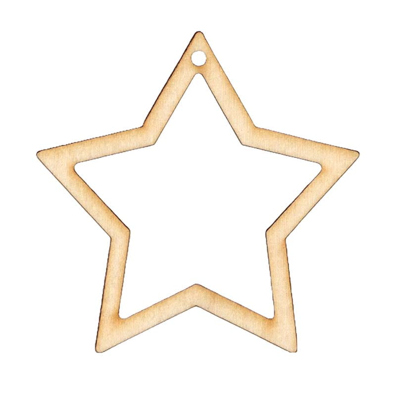 Drewniana ozdoba zawieszka Gwiazdka Decor - 8cm #1