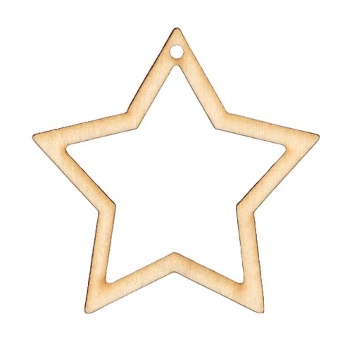 Drewniana ozdoba zawieszka Gwiazdka Decor - 8cm #1