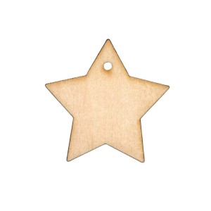 Drewniana ozdoba zawieszka Gwiazdka Decor - 6cm #1