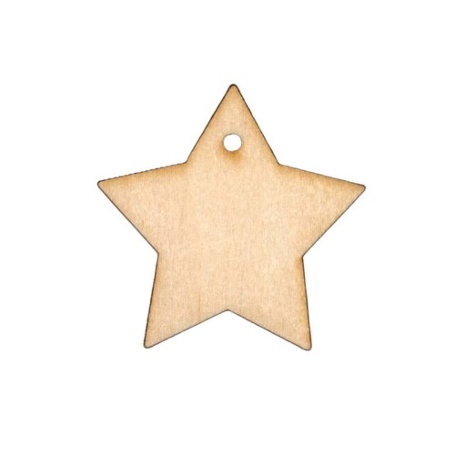 Drewniana ozdoba zawieszka Gwiazdka Decor - 6cm #1