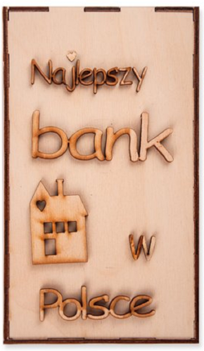 Drewniana Skarbonka wz. 11 Najlepszy bank w Polsce Decor #1