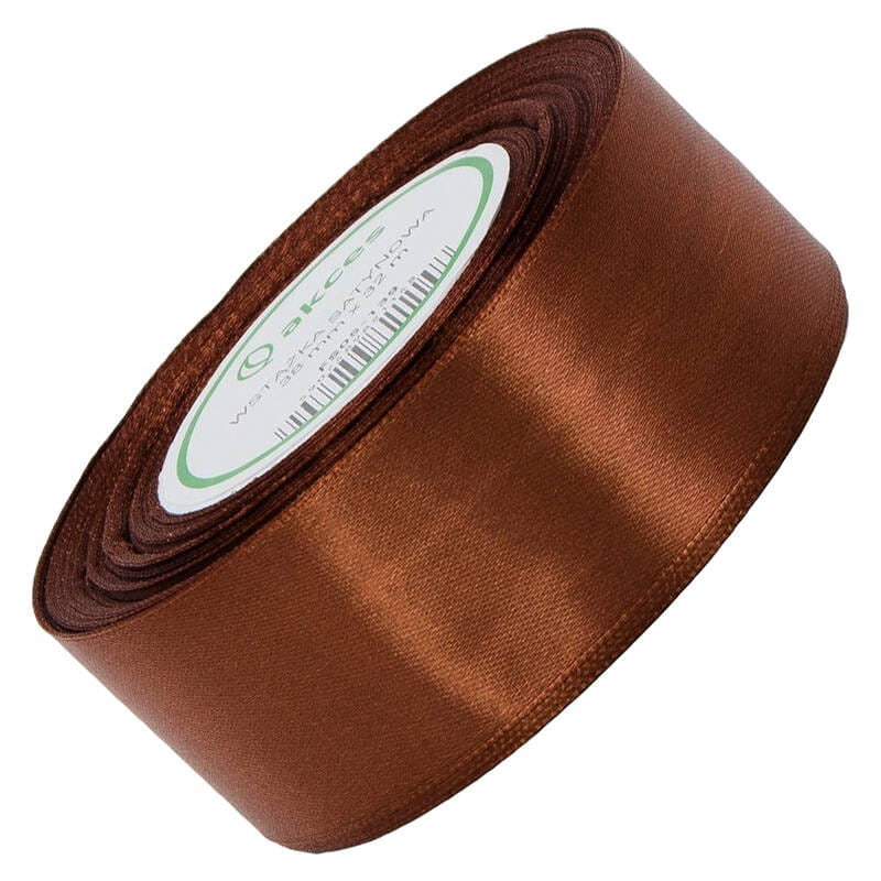 Wstążka satynowa brązowa 38mm - 32mb #1