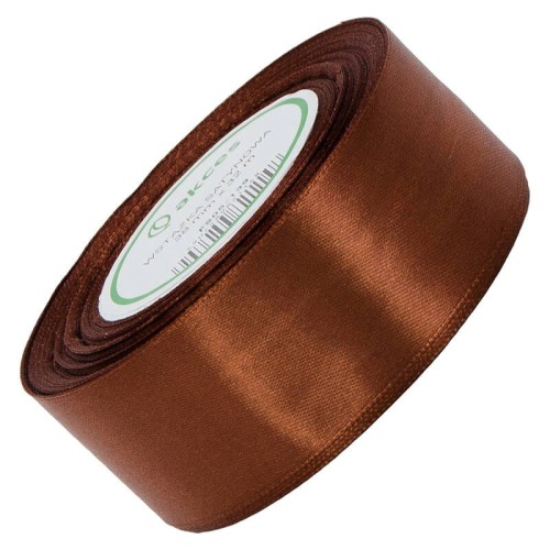 Wstążka satynowa brązowa 38mm - 32mb #1