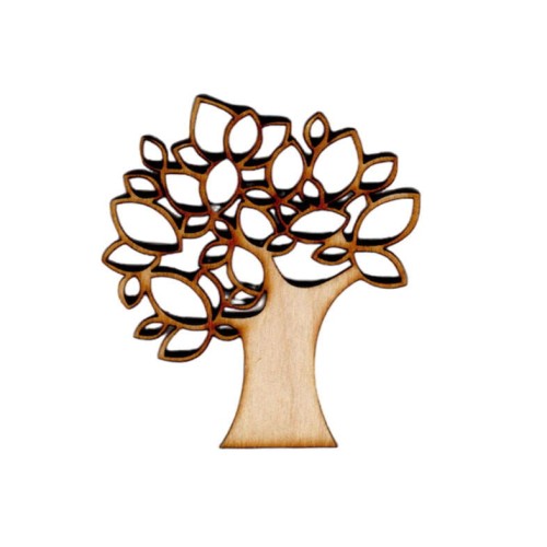 Drewniana ozdoba ze sklejki - drzewo #1
