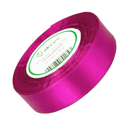 Wstążka satynowa fuksja 25mm - 32mb #1