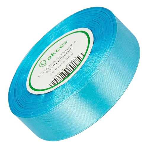 Wstążka satynowa błękitna 25mm - 32mb #1