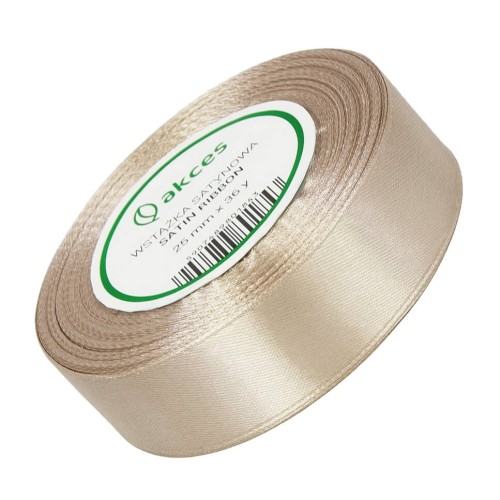 Wstążka satynowa stare złoto 25mm - 32mb #1