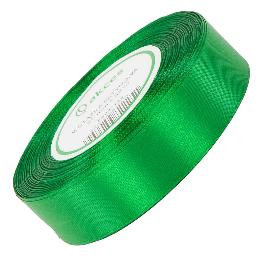 Wstążka satynowa Akces zielona 25 mm, 32 m kolor 122 #1