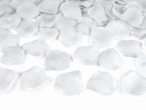 Sztuczne płatki róż 100 szt białe (008) #1