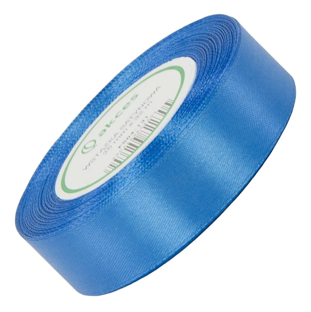 Wstążka satynowa niebieska 25mm - 32mb #1