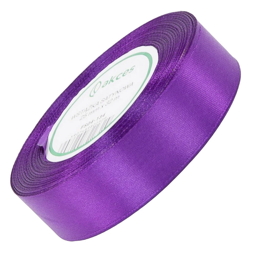Wstążka satynowa fioletowa 25mm - 32mb #1