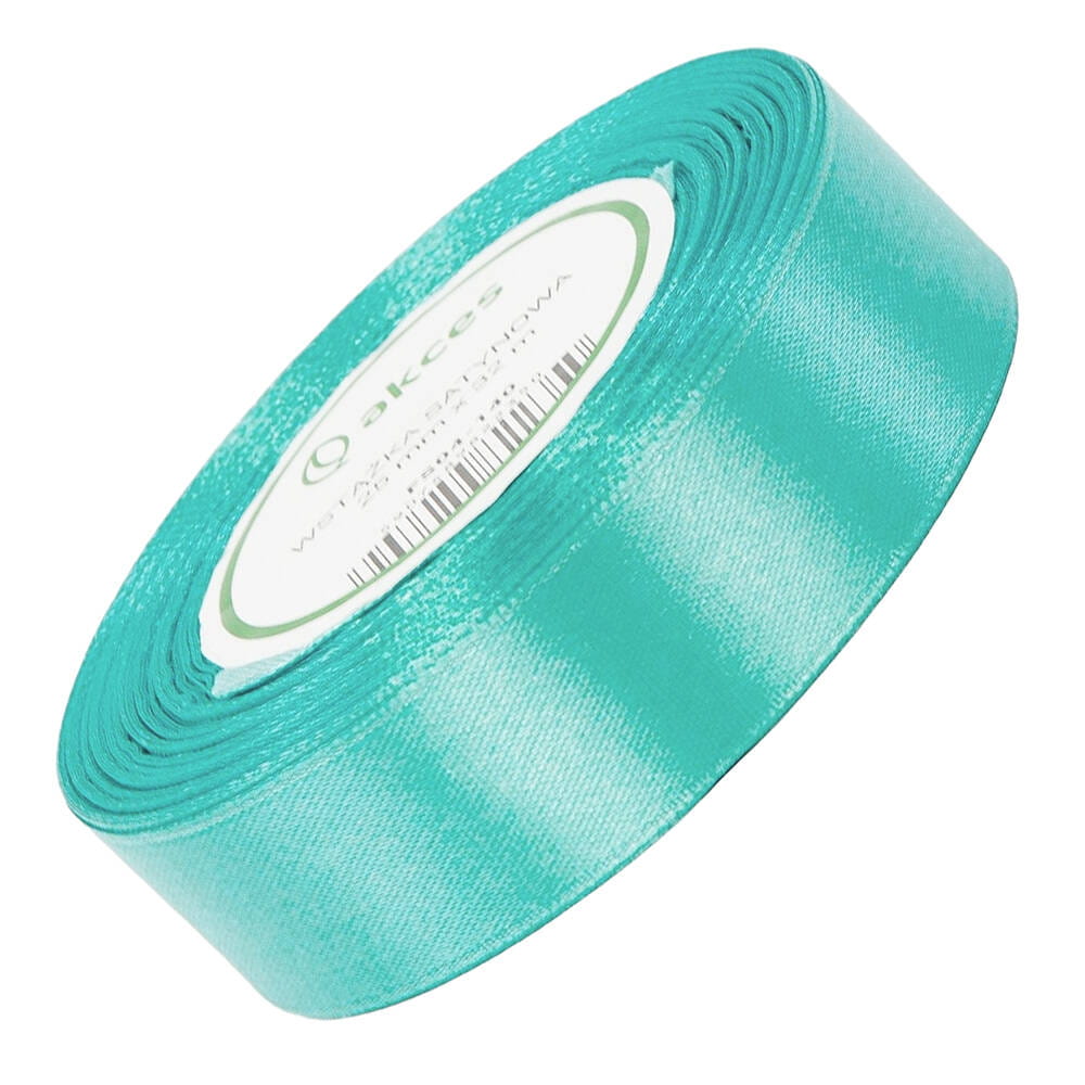 Wstążka satynowa turkusowa 25mm - 32mb #1