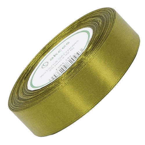 Wstążka satynowa oliwkowa 25mm - 32mb #1