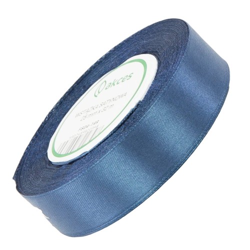 Wstążka satynowa stalowa 25mm - 32mb #1
