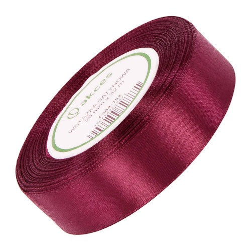 Wstążka satynowa ciemny burgund 25mm - 32mb #1