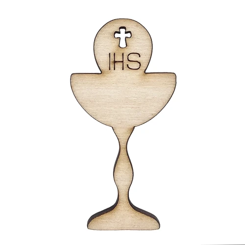 Drewniana ozdoba kielich Pierwsza Komunia 6cm #1