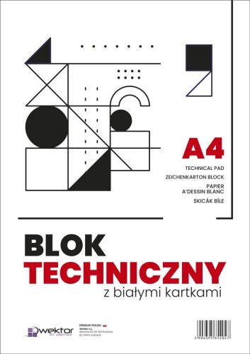 Blok techniczny biały Wektor 160 g - A4, 10 arkuszy #2