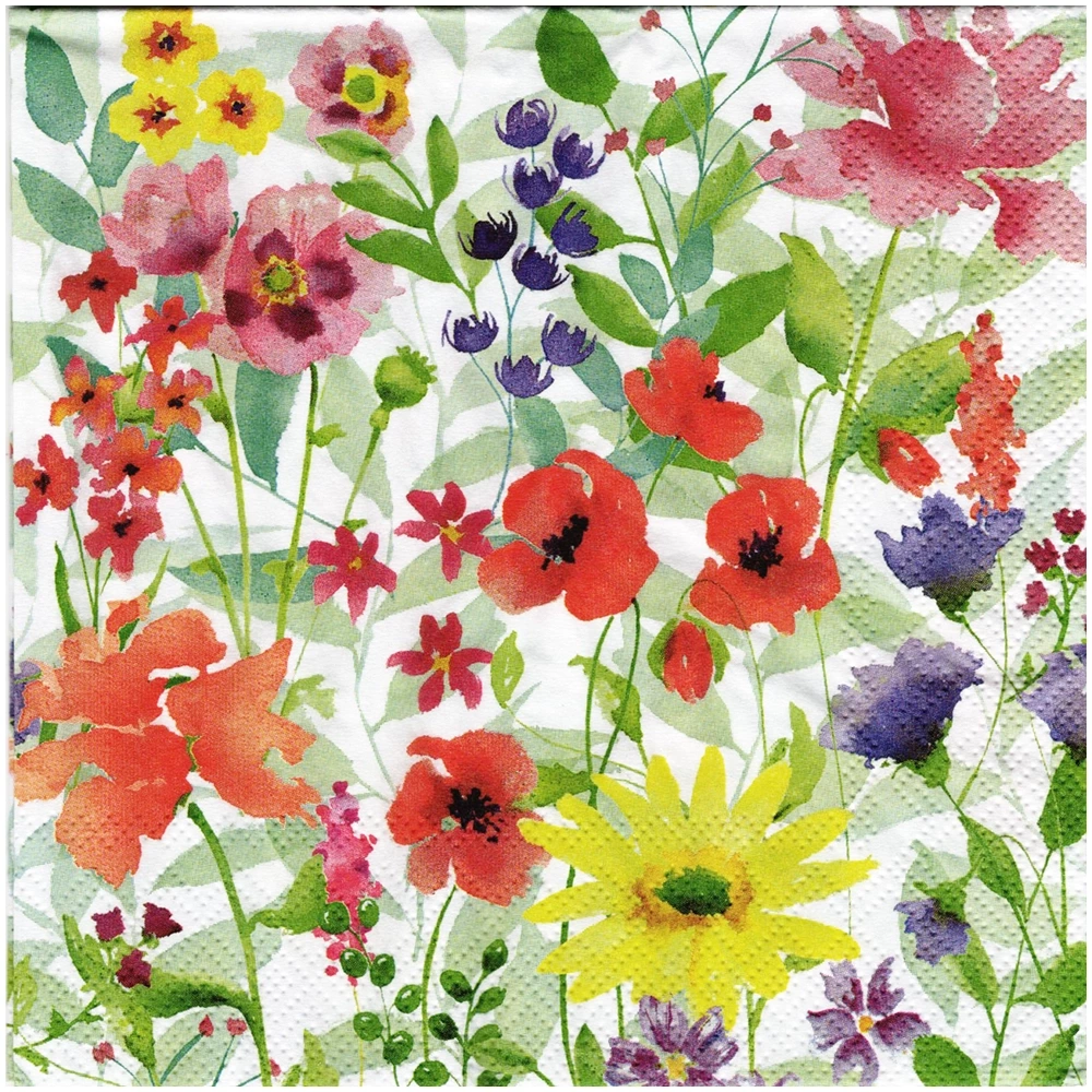 Serwetka 33x33cm - Barb kwiaty polne #1