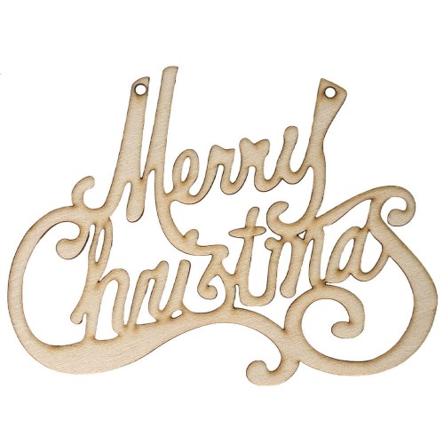 Drewniana zawieszka napis Merry Christmas 20cm Decor #1