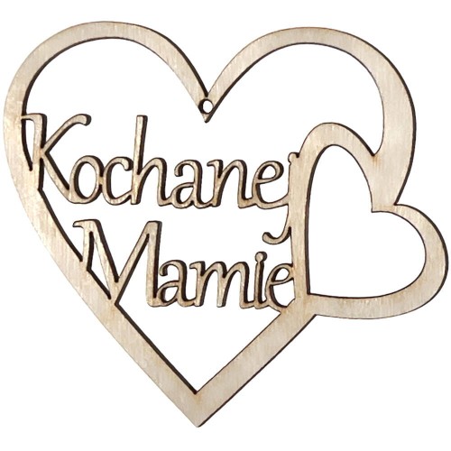 Drewniana ozdoba serce zawieszka Kochanej Mamie 10cm Decor #2