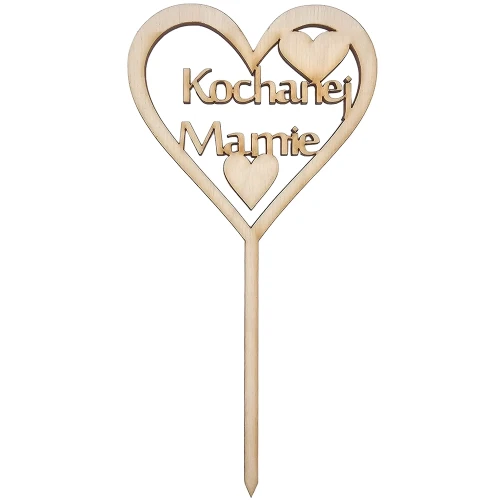 Drewniana ozdoba topper Kochanej Mamie 20cm Decor #1