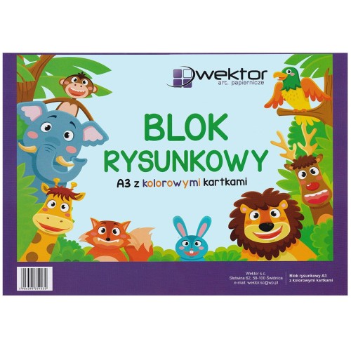 Blok rysunkowy kolorowy Wektor 80 g - A3, 16 arkuszy #1