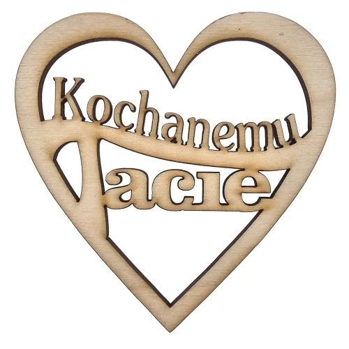 Drewniana ozdoba serce Kochanemu Tacie 10cm Decor #1