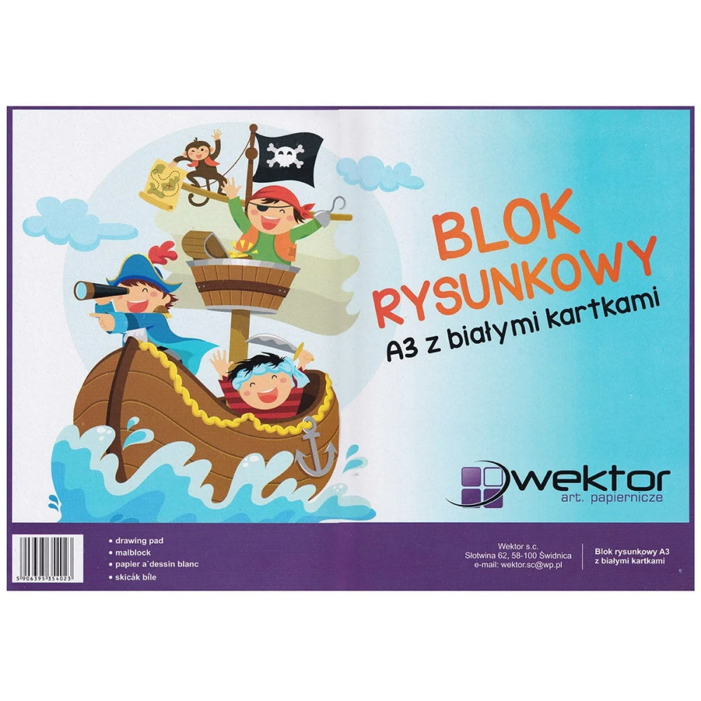 Blok rysunkowy biały Wektor 80 g - A3, 20 arkuszy #1