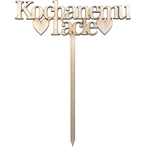 Drewniana ozdoba topper Kochanemu Tacie 18cm Decor #2