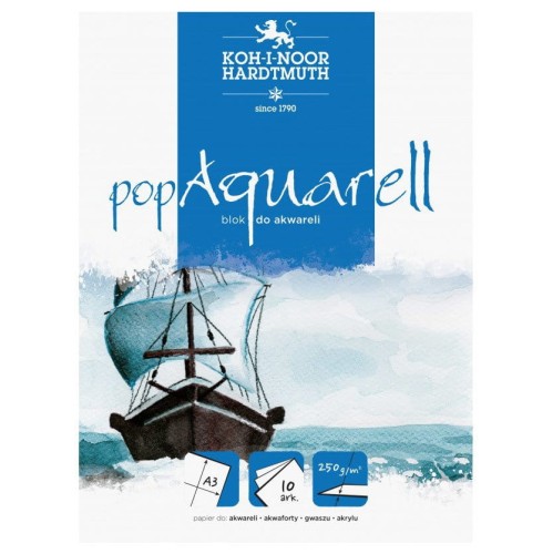 Blok akwarelowy Pop Aquarell Koh-I-Noor 250 g - A3, 10 arkuszy #1