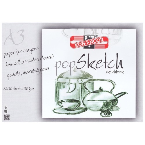 Blok szkicownik Pop Sketch Koh-I-Noor 100 g - A3, 20 arkuszy #1