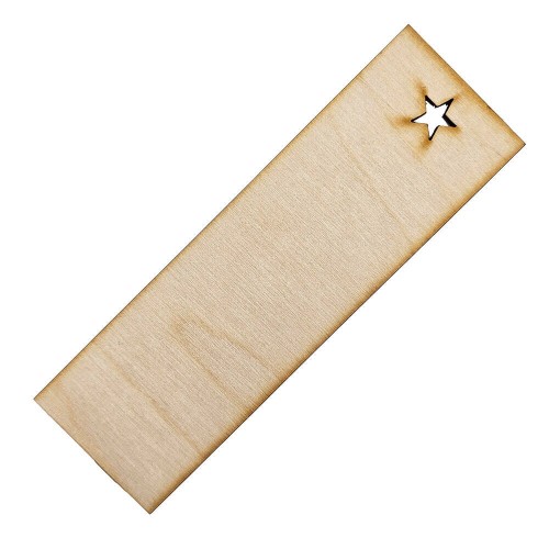 Drewniana zakładka do książki 15x5cm z gwiazdą Decor #1