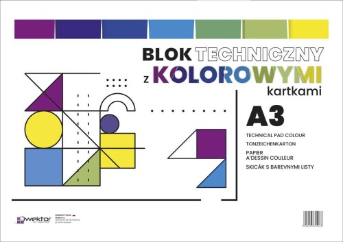 Blok techniczny kolorowy Wektor 160 g - A3, 8 arkuszy #2