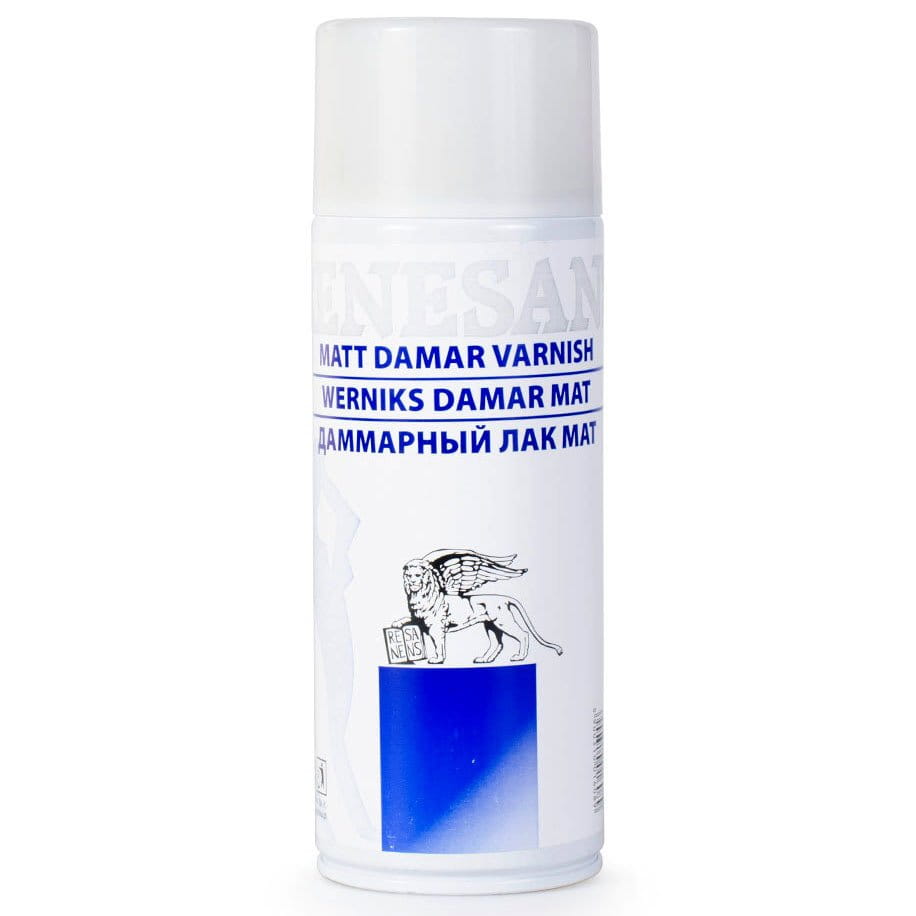 Werniks damarowy matowy spray 400ml RENESANS #1