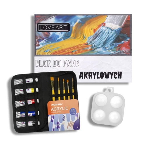 Zestaw podróżny do malowania farbami akrylowymi #1