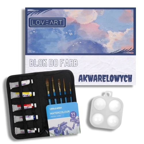 Zestaw podróżny do malowania farbami akwarelowymi #1
