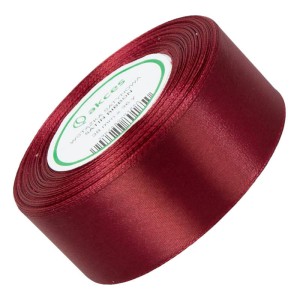 Wstążka satynowa Akces ciemna bordowa 38 mm, 32 m kolor 152 #1