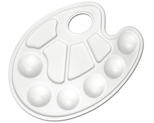 Paletki malarskie plastikowe owalne 17x24 cm - Zestaw 200 sztuk #1