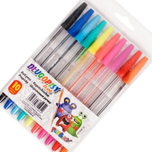 Długopisy żelowe Fluorescencyjne 10 kolorów Fun&Joy #2