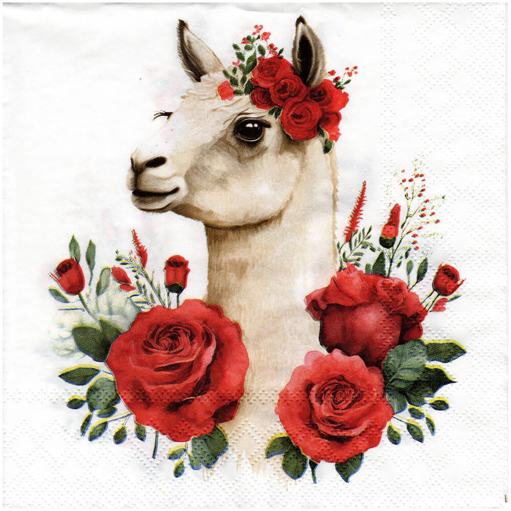 Serwetka 33x33cm - Mrs Llama lama #1