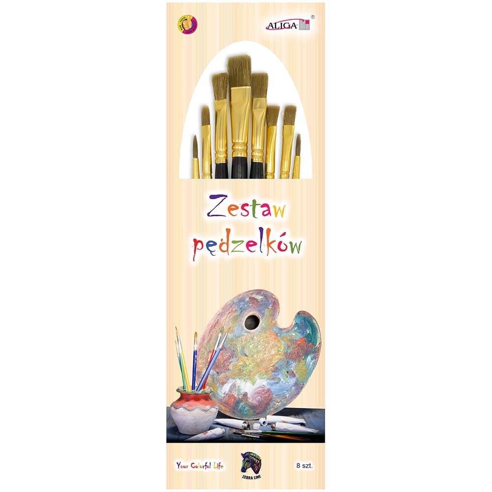 Pędzle malarskie artystyczne Zestaw 8 sztuk #3