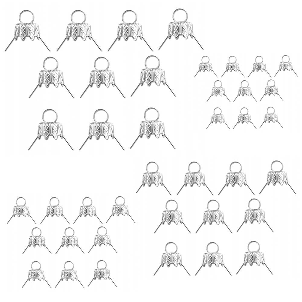 Zawieszki do bombek srebrne  mix rozmiarów 40 sztuk #1