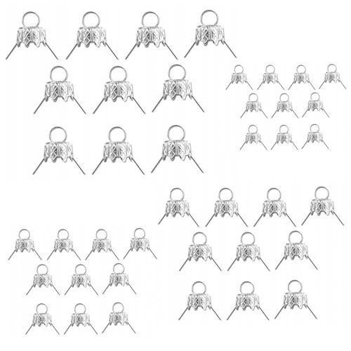 Zawieszki do bombek srebrne  mix rozmiarów 40 sztuk #1