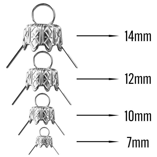 Zawieszki do bombek srebrne  mix rozmiarów 40 sztuk #2