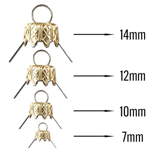 Zawieszki do bombek złote mix rozmiarów 40 sztuk #2